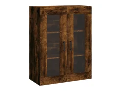Armario de pared roble ahumado 69,5x34x90 cm
