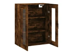 Armario de pared roble ahumado 69,5x34x90 cm