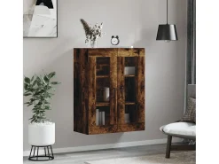Armario de pared roble ahumado 69,5x34x90 cm