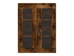 Armario de pared roble ahumado 69,5x34x90 cm