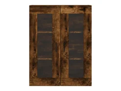 Armario de pared roble ahumado 69,5x34x90 cm