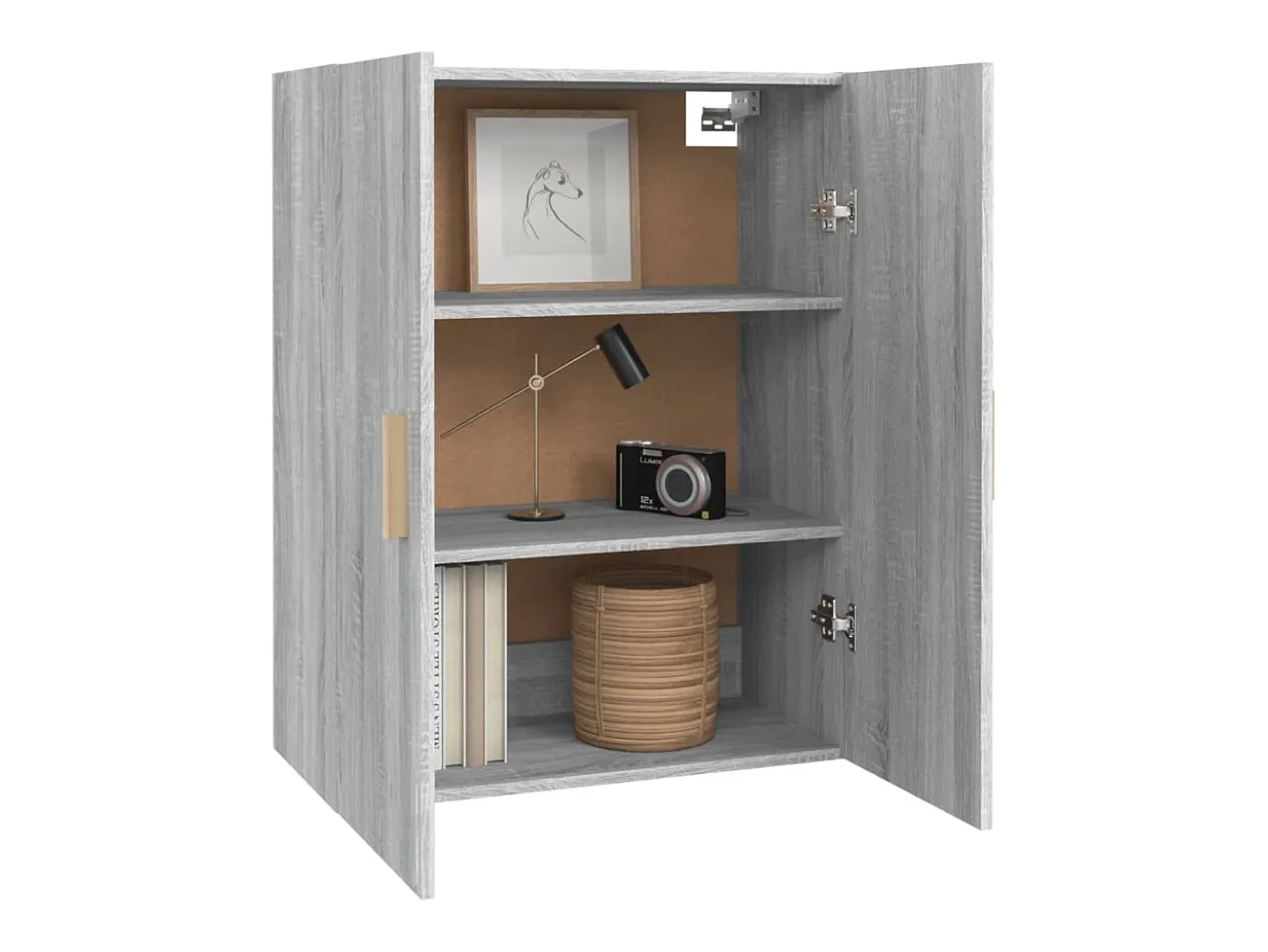 Armario de pared Sonoma gris 69,5x34x90 cm