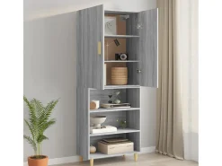 Armario de pared Sonoma gris 69,5x34x90 cm