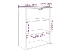 Armario de pared Sonoma gris 69,5x32,5x90 cm
