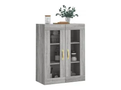 Armario de pared Sonoma gris 69,5x34x90 cm
