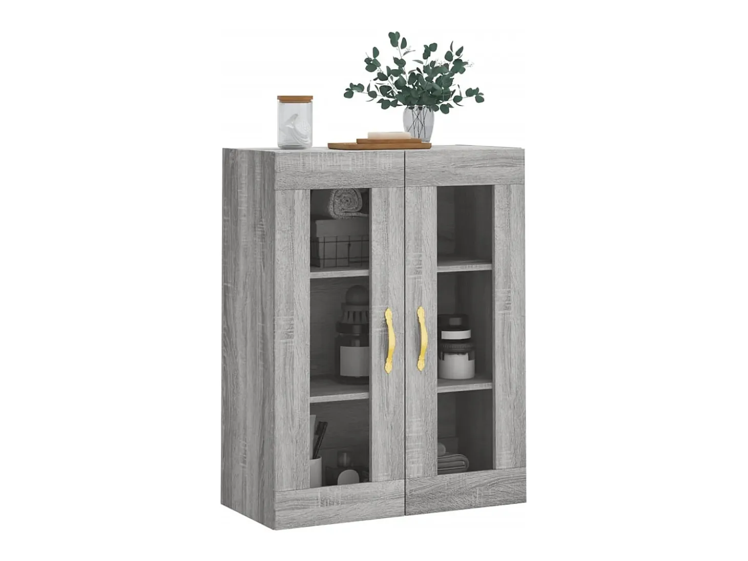 Armario de pared Sonoma gris 69,5x34x90 cm