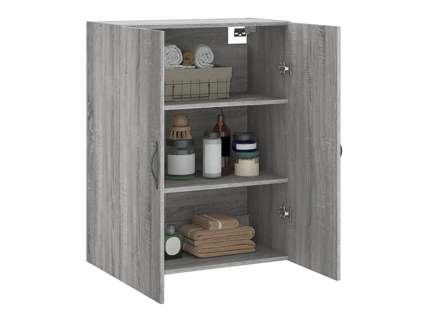 Armario de pared Sonoma gris 69,5x34x90 cm madera de ingeniería
