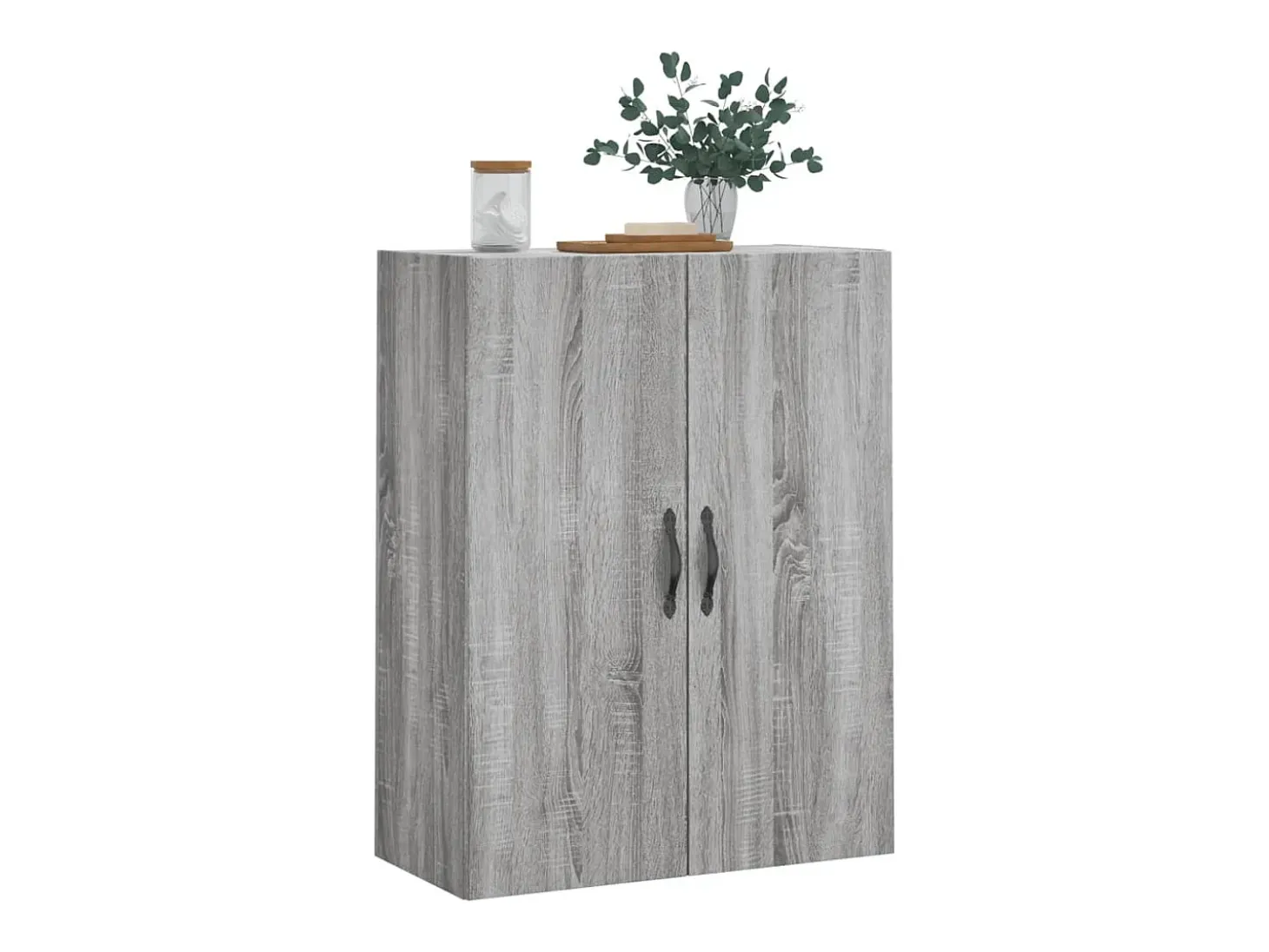 Armario de pared Sonoma gris 69,5x34x90 cm madera de ingeniería