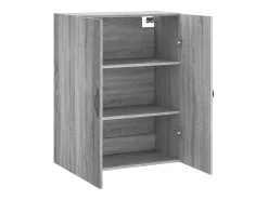Armario de pared Sonoma gris 69,5x34x90 cm madera de ingeniería