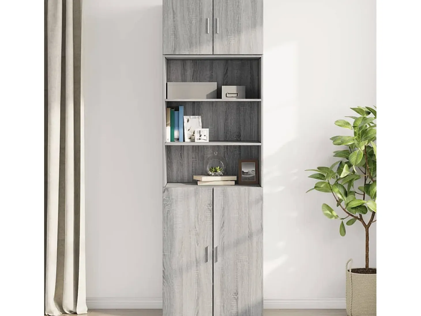 Armario de pared Sonoma gris 70x42,5x40 cm madera de ingeniería