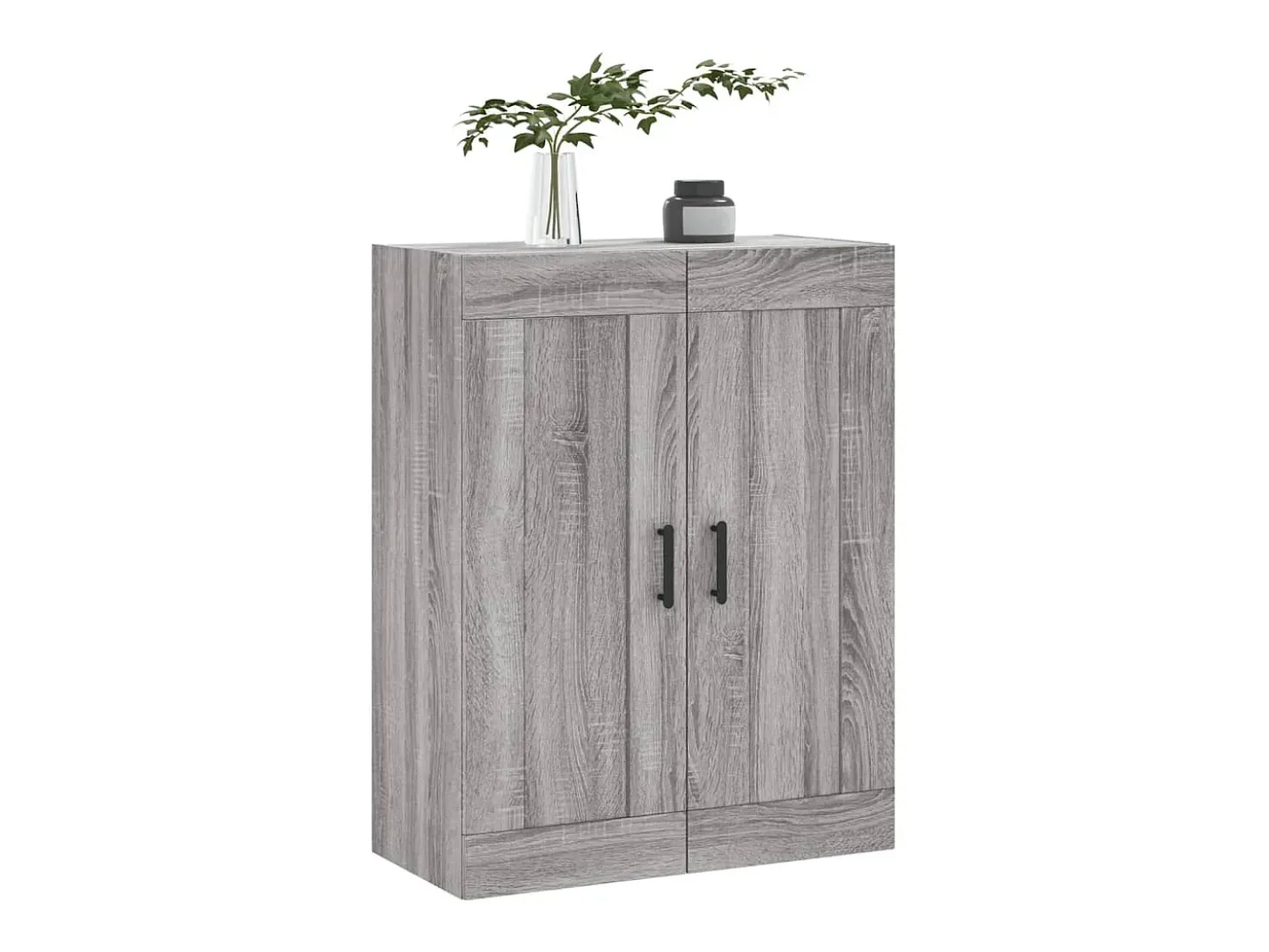 Armario de pared Sonoma gris 69,5x34x90 cm madera de ingeniería