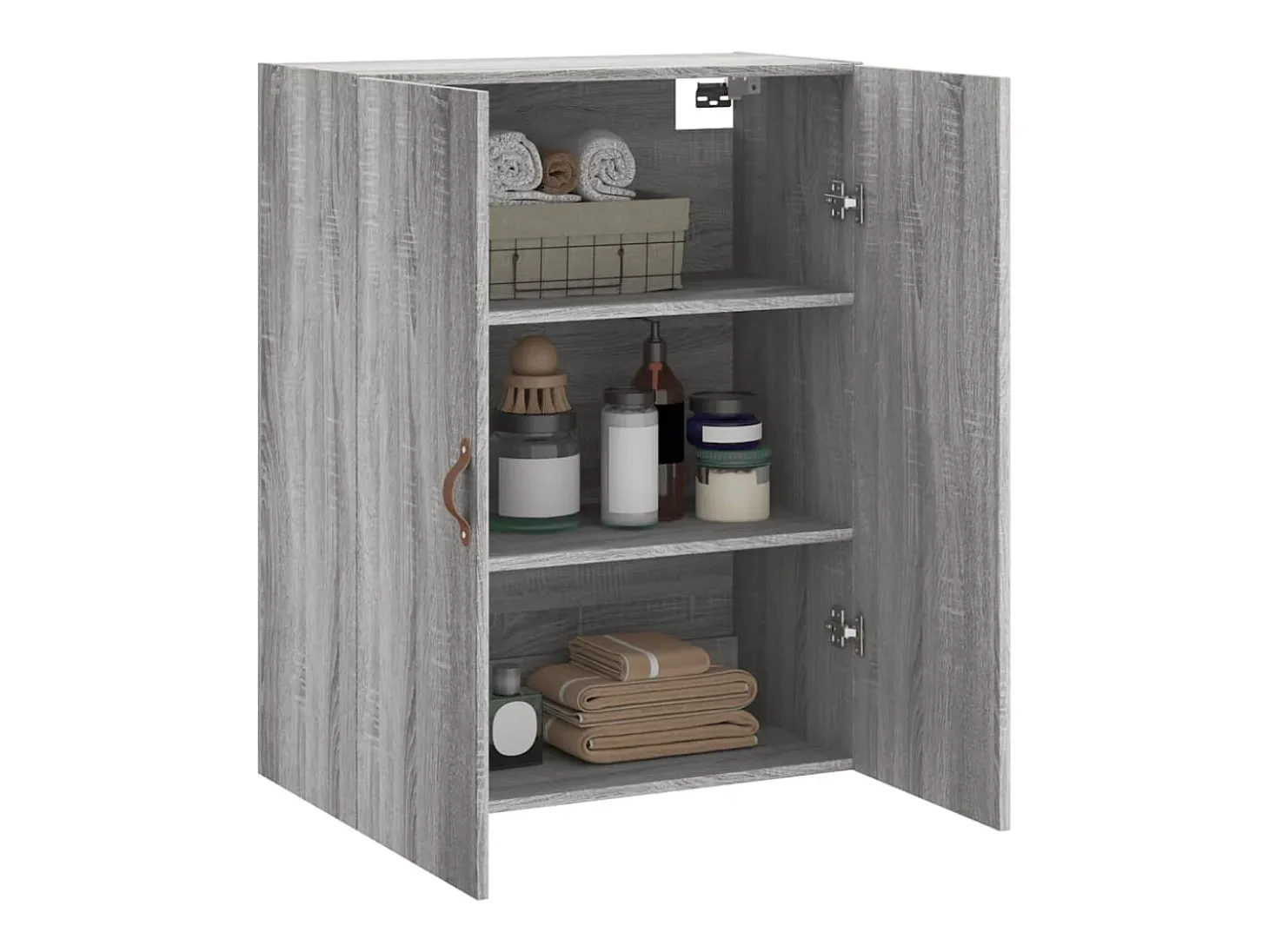 Armario de pared Sonoma gris 69,5x34x90 cm
