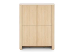 Armario, Roble Vicenza, 103 x 39 x 132 cm | Mueble moderno con cantos redondeados