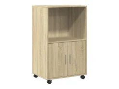 Armario rodante de roble Sonoma 55x40x91 cm madera de ingeniería
