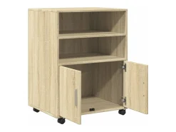 Armario rodante de roble Sonoma 55x40x91 cm madera de ingeniería
