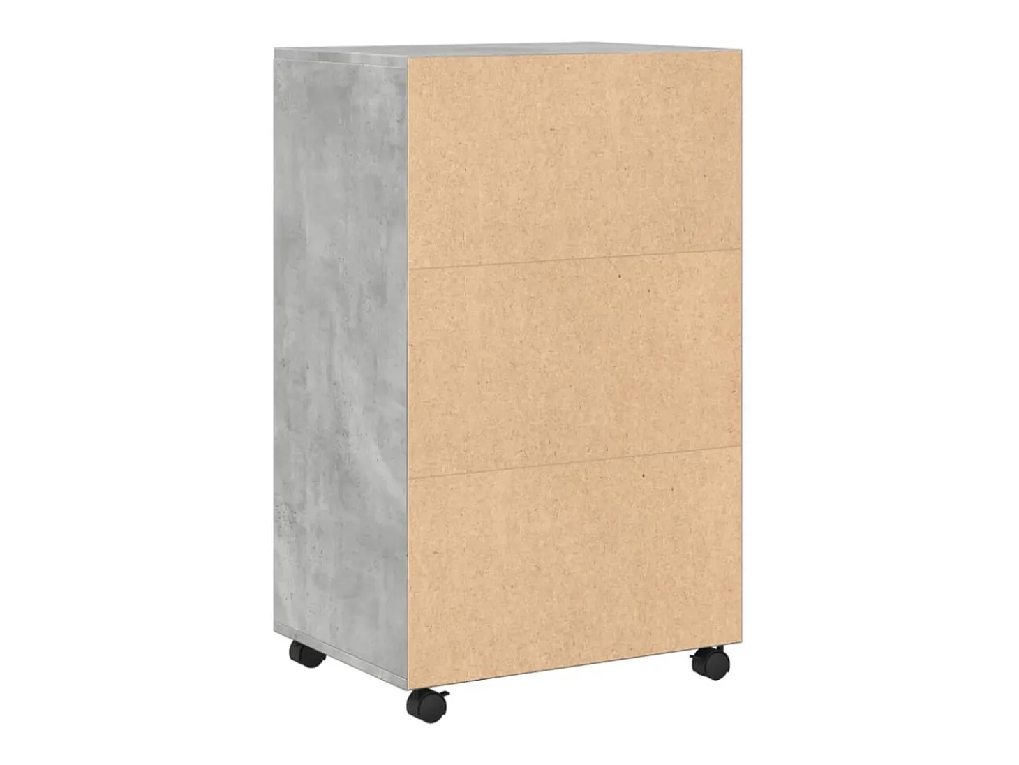 Armario rodante gris hormigón 55x40x91 cm madera de ingeniería