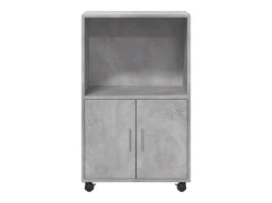 Armario rodante gris hormigón 55x40x91 cm madera de ingeniería