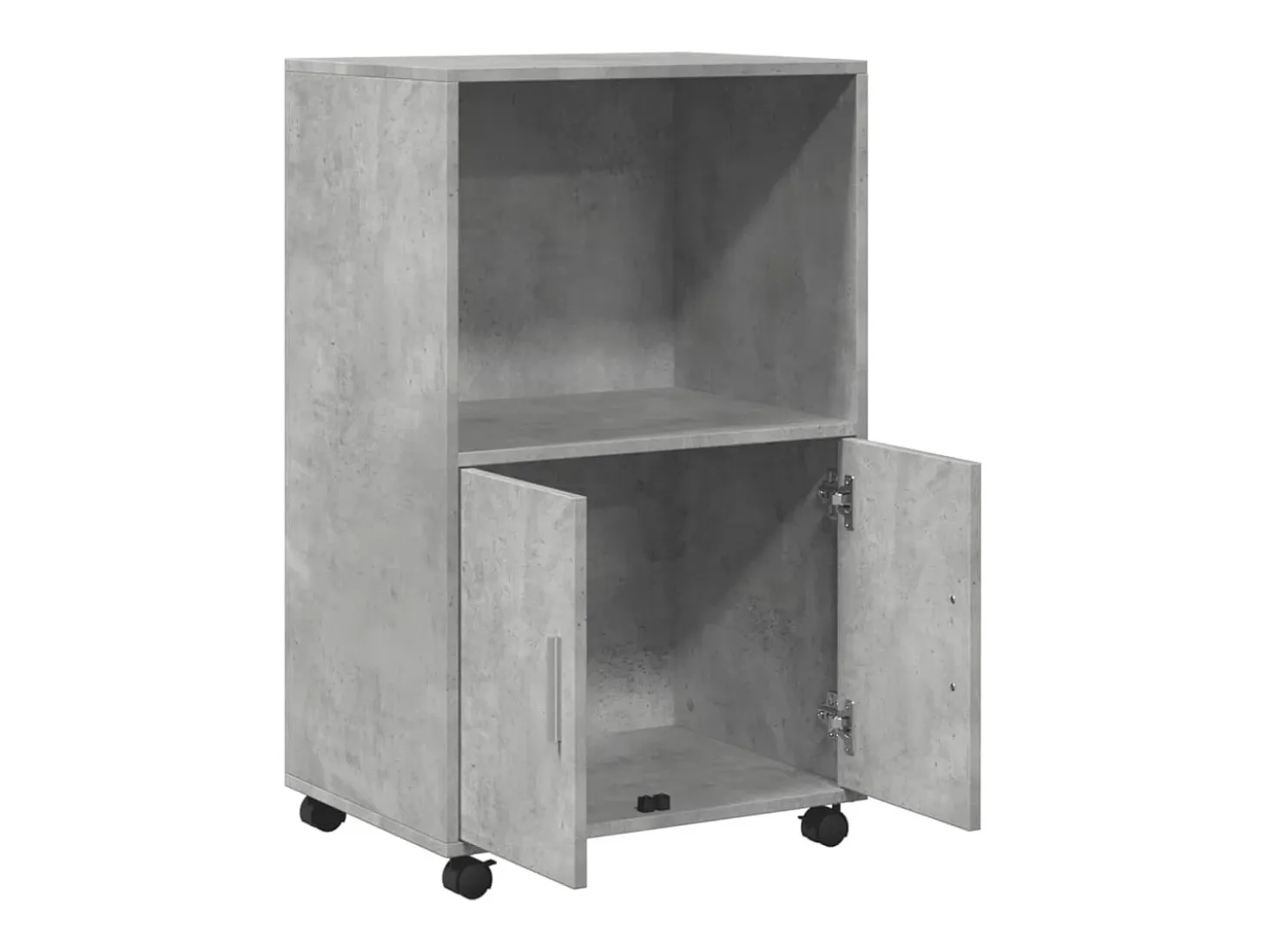 Armario rodante gris hormigón 55x40x91 cm madera de ingeniería