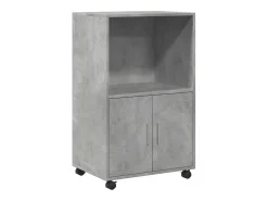 Armario rodante gris hormigón 55x40x91 cm madera de ingeniería