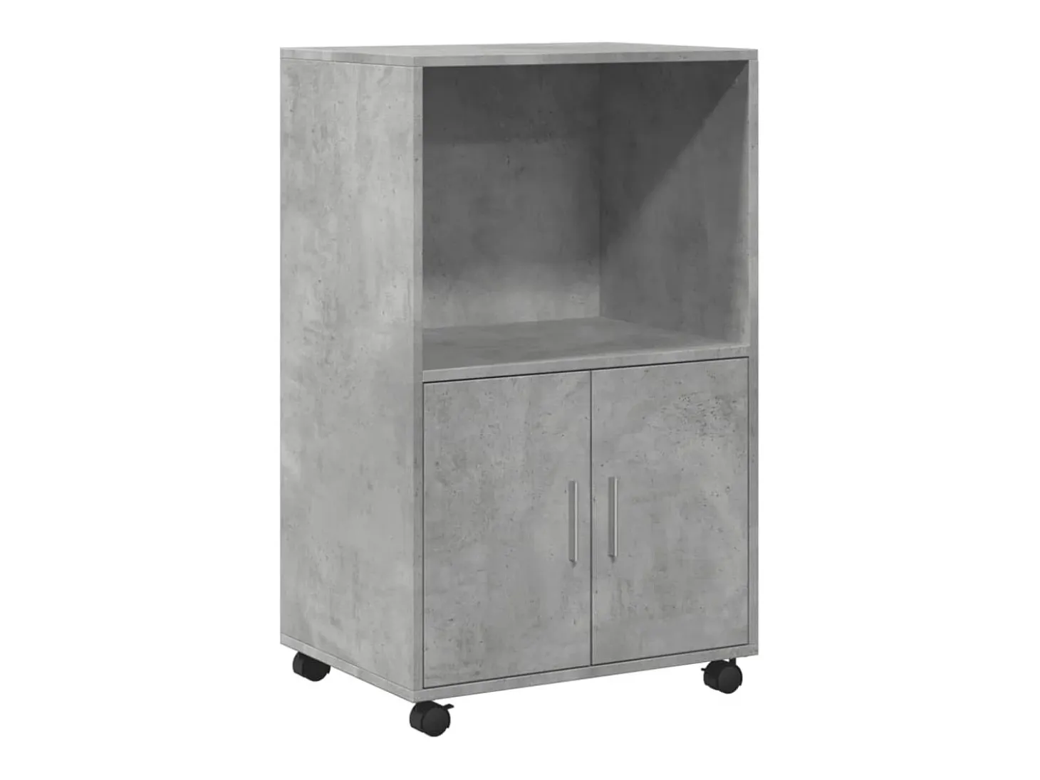 Armario rodante gris hormigón 55x40x91 cm madera de ingeniería