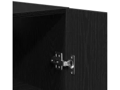 Armarios de 2 piezas de roble negro 69,5x34x180 cm fabricados en madera compuesta