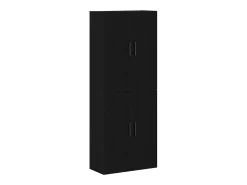 Armarios de 2 piezas de roble negro 69,5x34x180 cm fabricados en madera compuesta