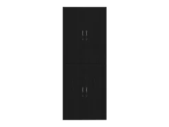 Armarios de madera de roble negro de 2 piezas 69,5x34x180 cm