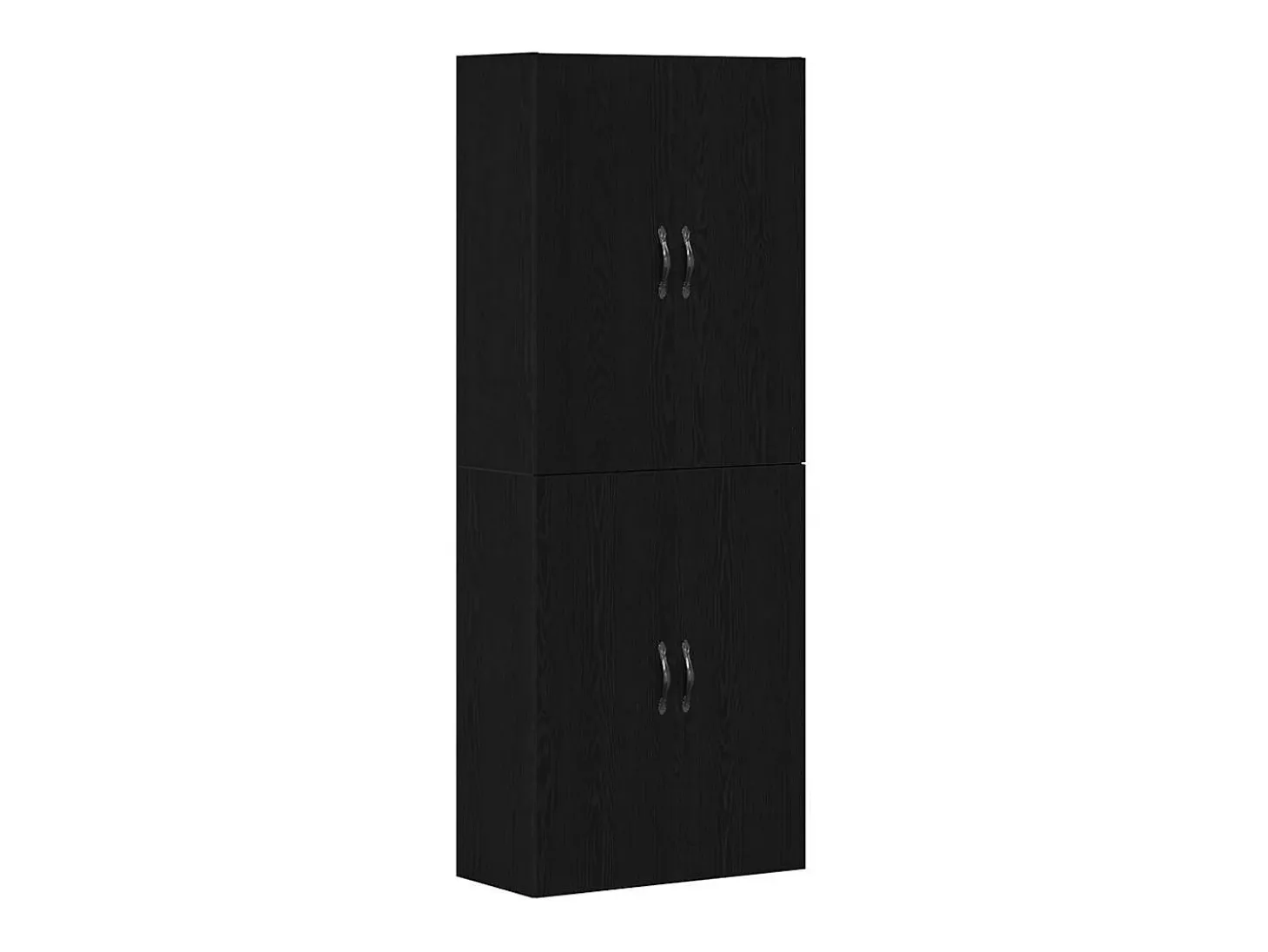 Armarios de madera de roble negro de 2 piezas 69,5x34x180 cm