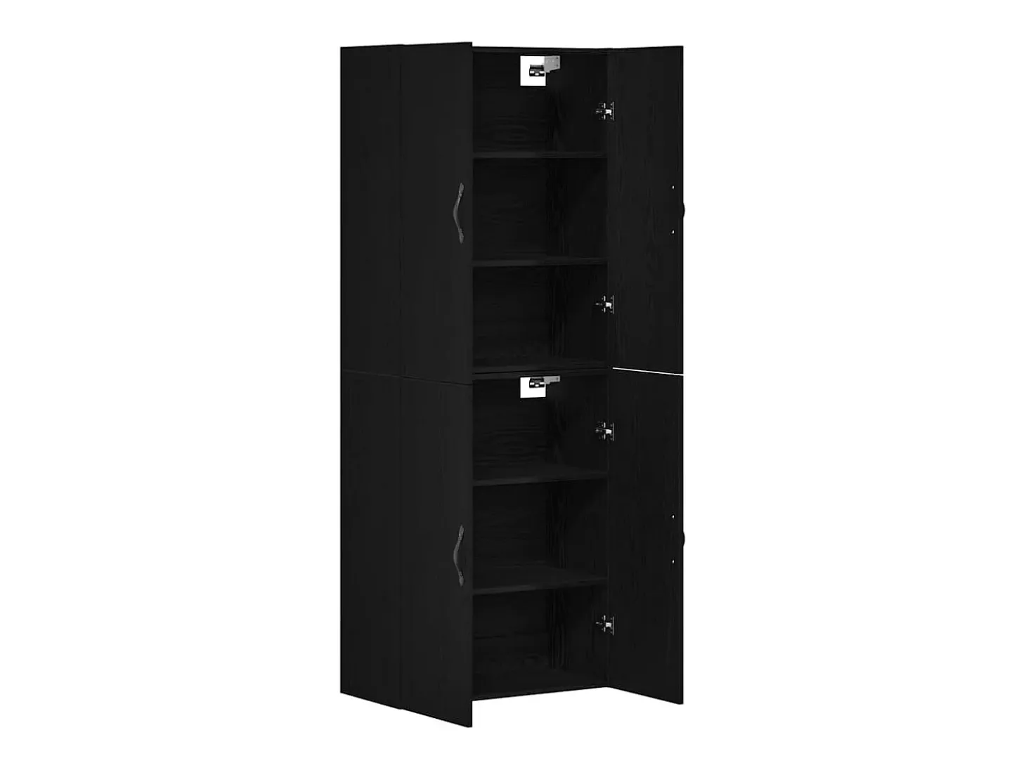 Armarios de madera de roble negro de 2 piezas 69,5x34x180 cm