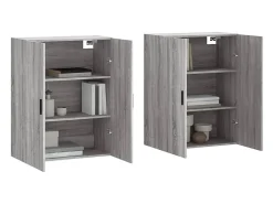 Armarios de pared 2 piezas gris sonoma 69,5x34x90 cm