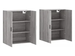 Armarios de pared 2 piezas gris sonoma 69,5x34x90 cm