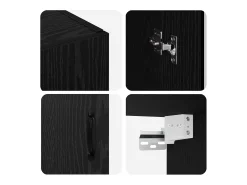 Armarios de pared 2 piezas Roble Negro 69,5 x 34 x 90 cm