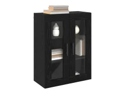 Armarios de pared 2 piezas Roble Negro 69,5 x 34 x 90 cm