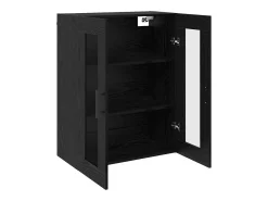 Armarios de pared 2 piezas Roble Negro 69,5 x 34 x 90 cm