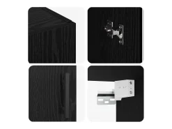 Armarios de pared 2 piezas Roble Negro 69,5 x 34 x 90 cm