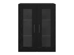 Armarios de pared 2 piezas Roble Negro 69,5 x 34 x 90 cm