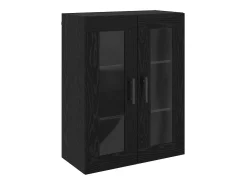 Armarios de pared 2 piezas Roble Negro 69,5 x 34 x 90 cm