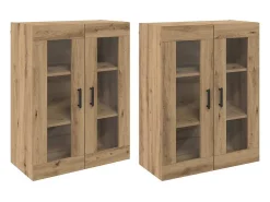 Armarios de pared 2 piezas roble artesanal 69,5 x 34 x 90 cm