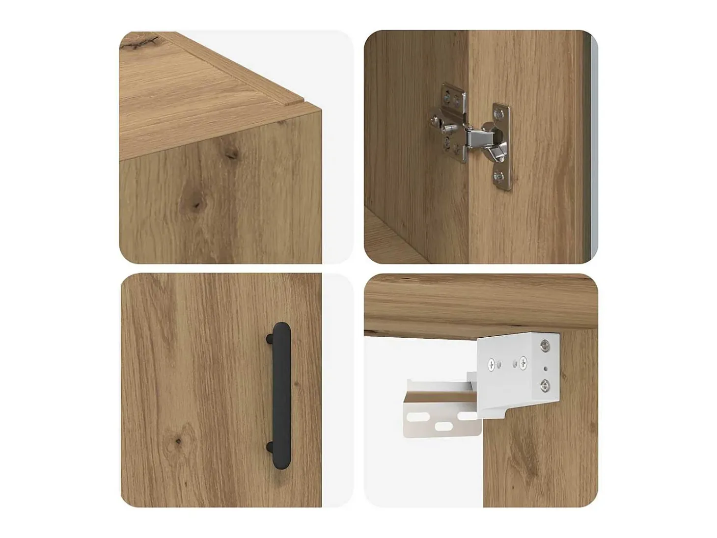 Armarios de pared 2 piezas roble artesanal 69,5 x 34 x 90 cm