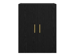Armarios de pared 2 piezas Roble Negro 69,5 x 34 x 90 cm