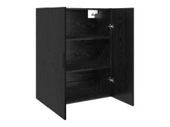 Armarios de pared 2 piezas Roble Negro 69,5 x 34 x 90 cm