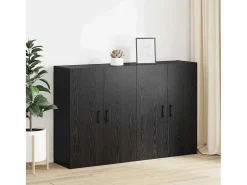 Armarios de pared 2 piezas Roble Negro 69,5 x 34 x 90 cm