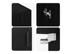Armarios de pared 2 piezas Roble Negro 69,5 x 34 x 90 cm