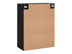 Armarios de pared 2 piezas negro 69,5x34x90 cm
