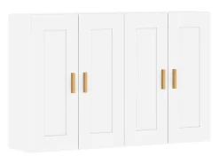 Armarios de pared 2 unidades madera de ingeniería blanco