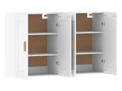 Armarios de pared 2 unidades madera de ingeniería blanco
