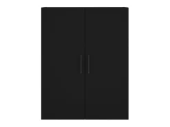 Armarios de pared 2 unidades negro 69,5x34x90 cm