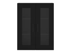 Armarios de pared 2 unidades madera de ingeniería negro