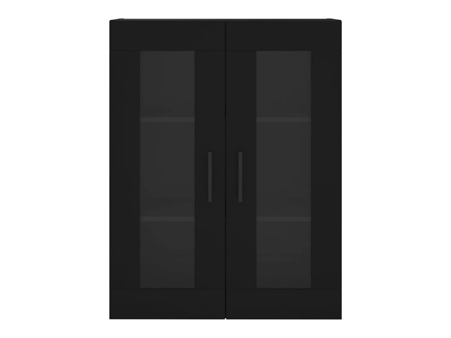 Armarios de pared 2 unidades madera de ingeniería negro