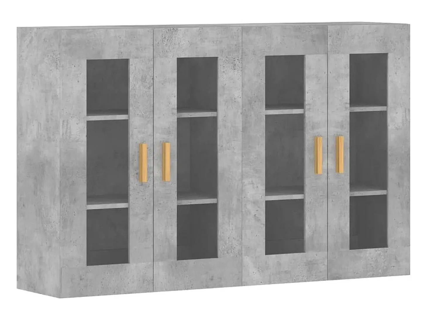 Armarios de pared 2 unidades madera de ingeniería gris hormigón